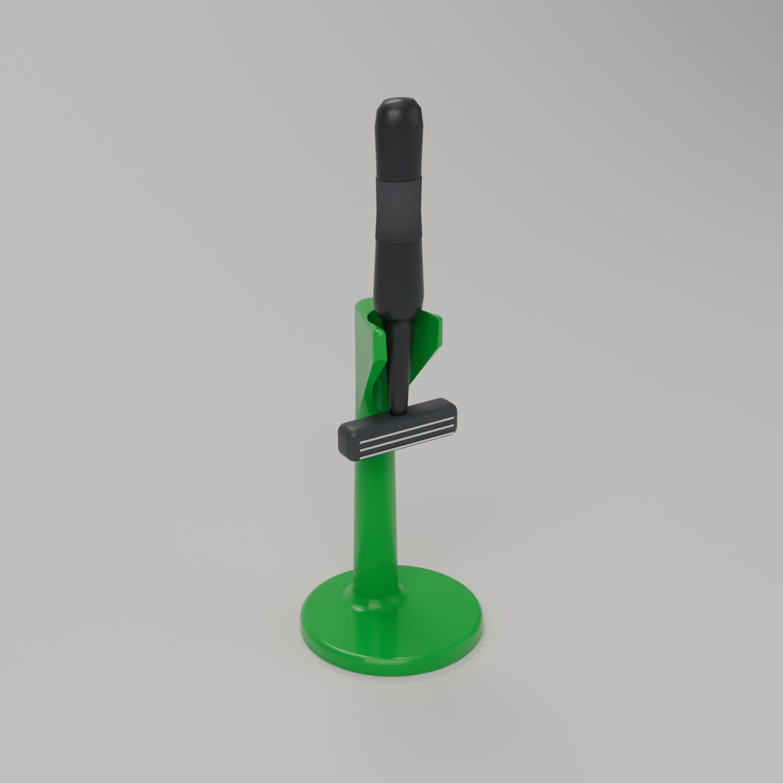 Scheermesstandaard in groen