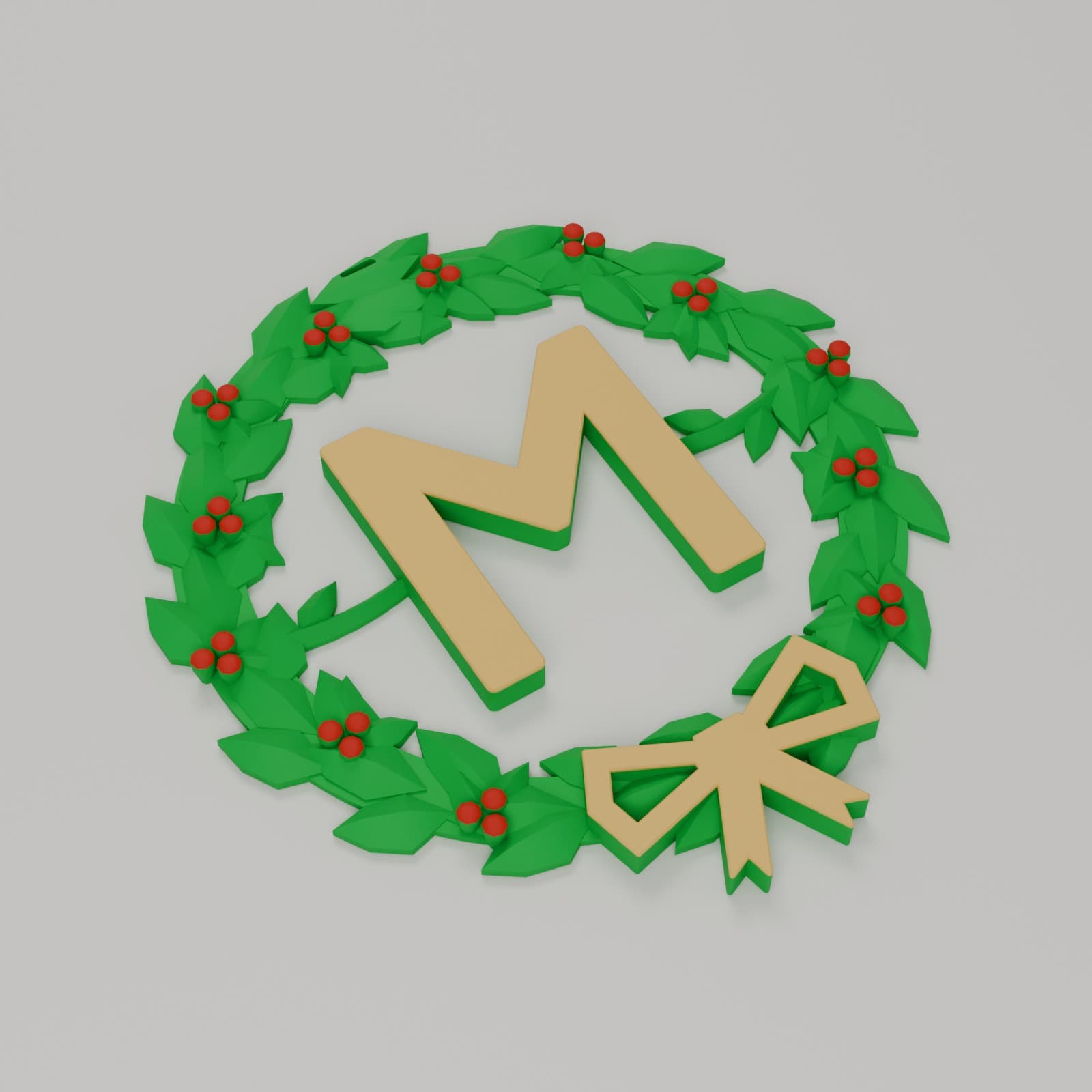Kerstkrans met Initiaal (A tot Z), complete set