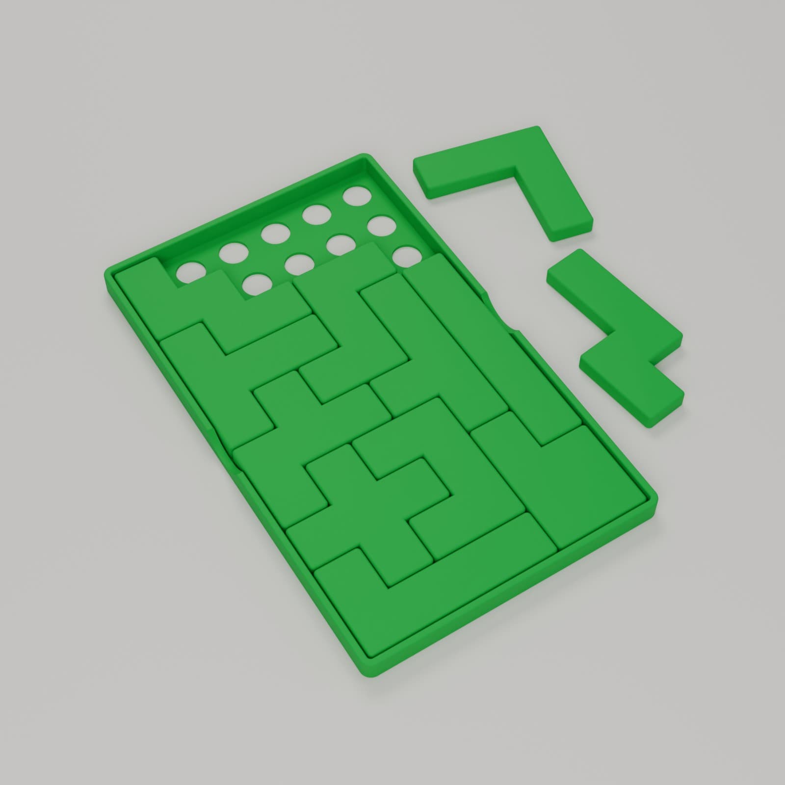 Pentomino Puzzel in groen