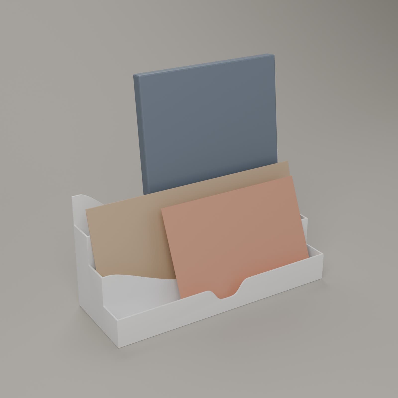 Brievenhouder Trap in wit